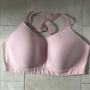 Under Armour Pale Pink Cross-Back Padded Sports Bra